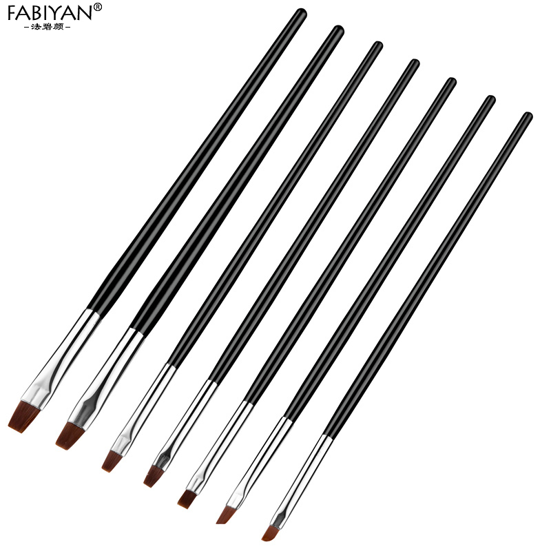 Best of 7 Size Nail Art Brush Flat Acrylic Drawing Pen UV Gel Polish French Design Painting Extension Coating Tools Set Manicure Reviews & Tips