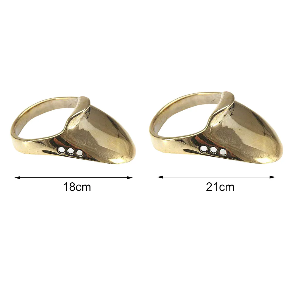 Sport Archery Thumb Ring Brass Painless Practice Wrist Hunting Finger Protector 