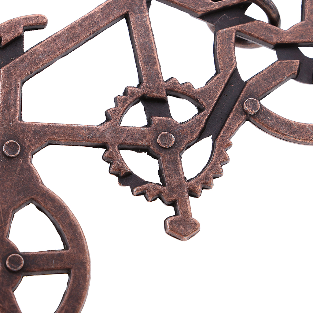 Brain Teaser Metal Puzzle Magic IQ Test Mind Adults Kids Toy Funny - Bike 11x5.2cm