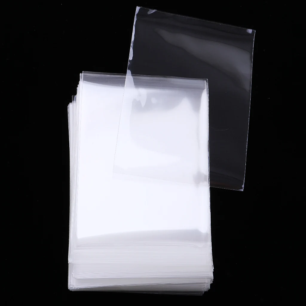 100-Piece Card Sleeves Protector Protective Transparent Sleeves 60x90mm