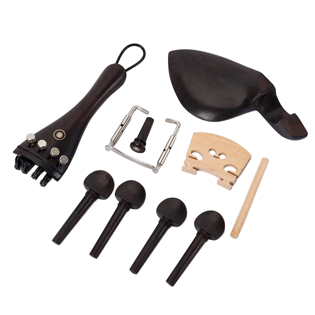 Ebony Violin Spare Parts Chinrest Pin Screw Complete Accessory Kit