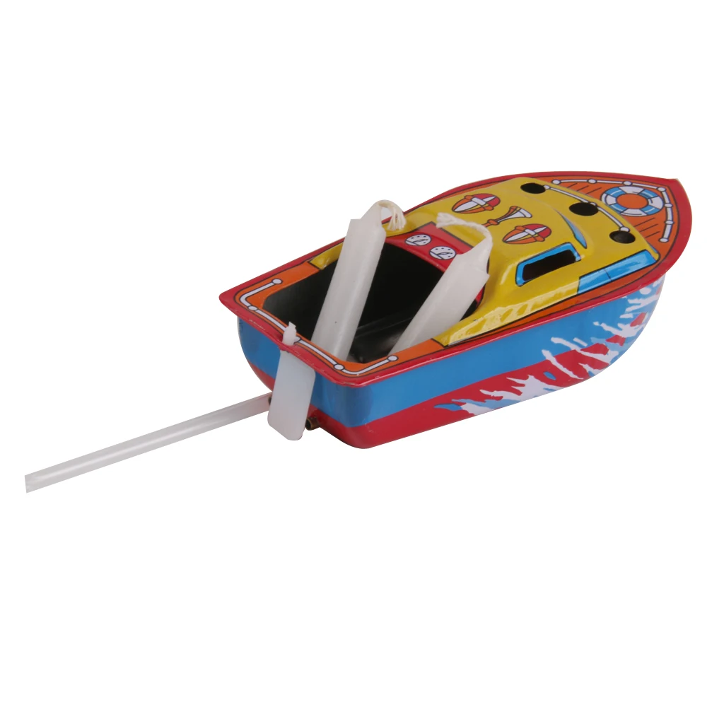 Kids Classic Floating   Candle Powered Boat Toy STEAM BOAT Tin Toy
