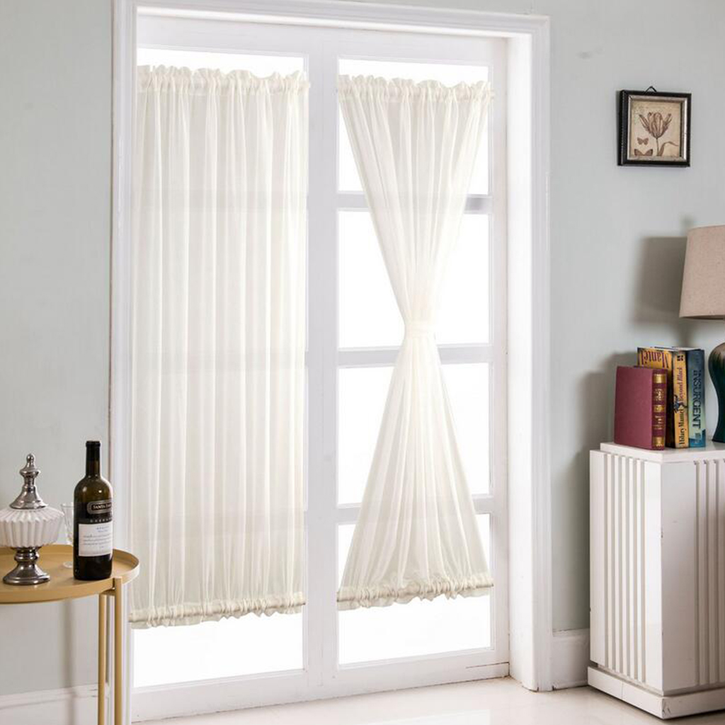 1 Piece Home French Door Curtains Blackout Patio Doors/Sliding Glass Door Curtain Panel Decor Cheap White 25x72''
