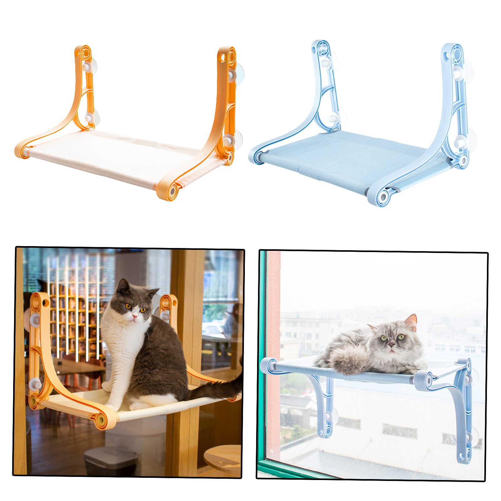 Cat Hanging Hammock Window Mounted Space Saving with Durable Suction Cup Cat Window Perch for Pet Cat Supplies Sleeping