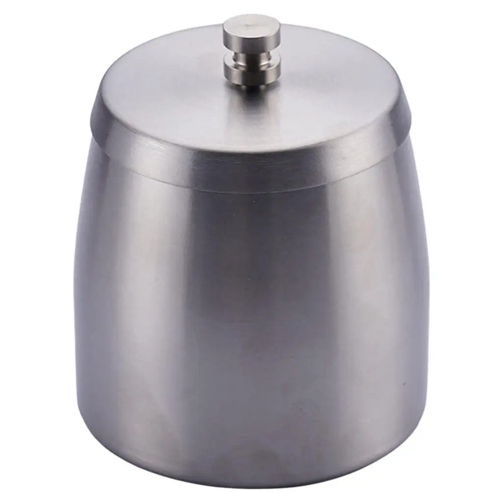 Stainless Steel Ashtray with Lid Tobacco Tray Free Standing Deepened Column Portable Cigarette Ashtray for Household Use