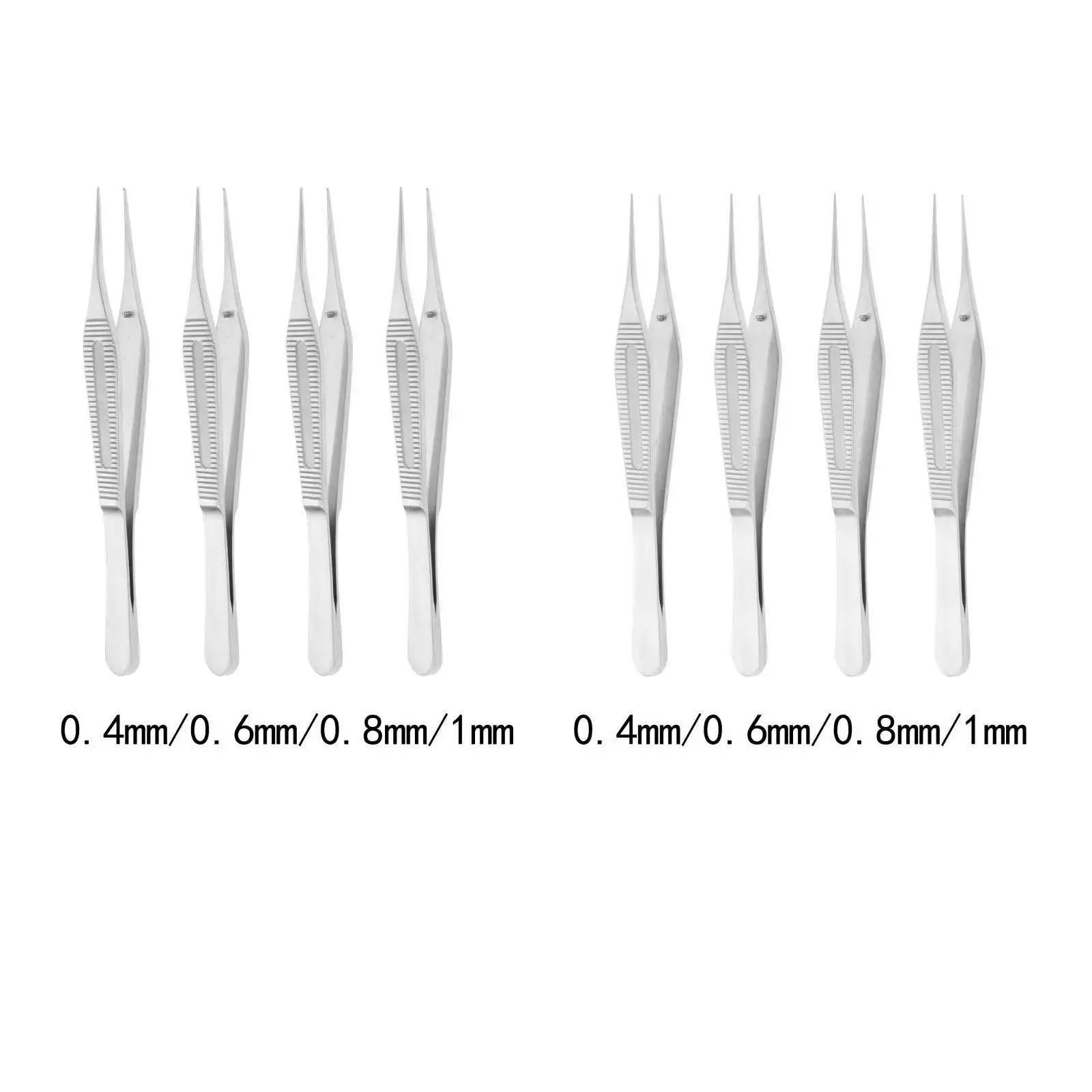Long Fat Tweezers Compact Pointed Stainless Steel Makeup Tool Micro Forceps for Microscopes Jewelry DIY Craft Beading Hotel