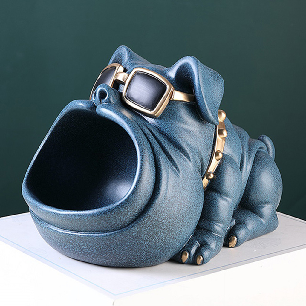 Dog Statue Resin Artware Sculpture Keys Jewelry Storage Home Tabletop Decors