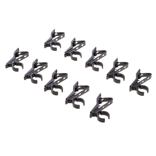 10 Pinces Cravate Micro PXRLMYF - Métal Noir Pour Micro Lavalier