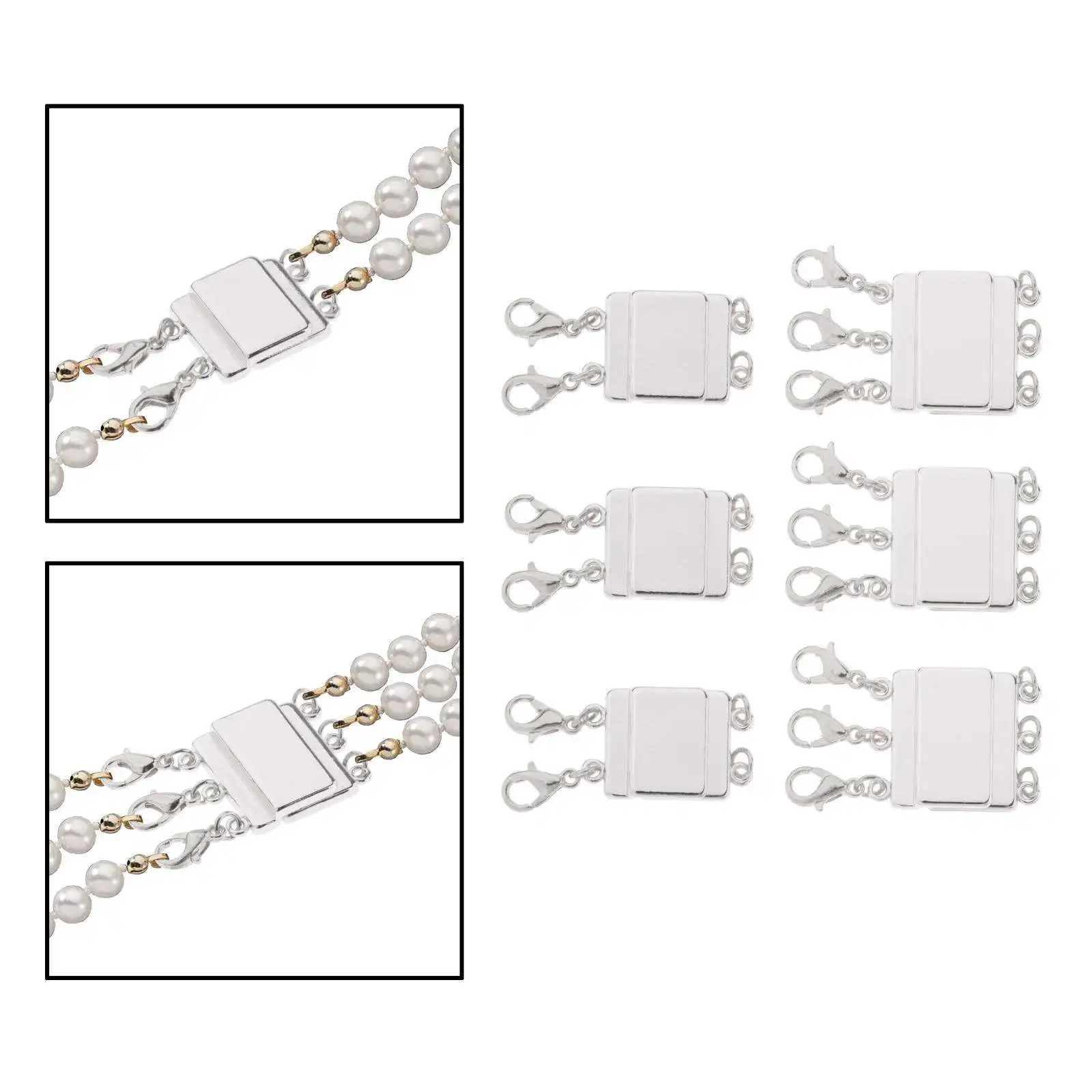 Necklace Layering Clasp Magnetic Multi 2 - 3 Chain Detangler Multiple Necklace Clasp Untangling Multi Strand Separator