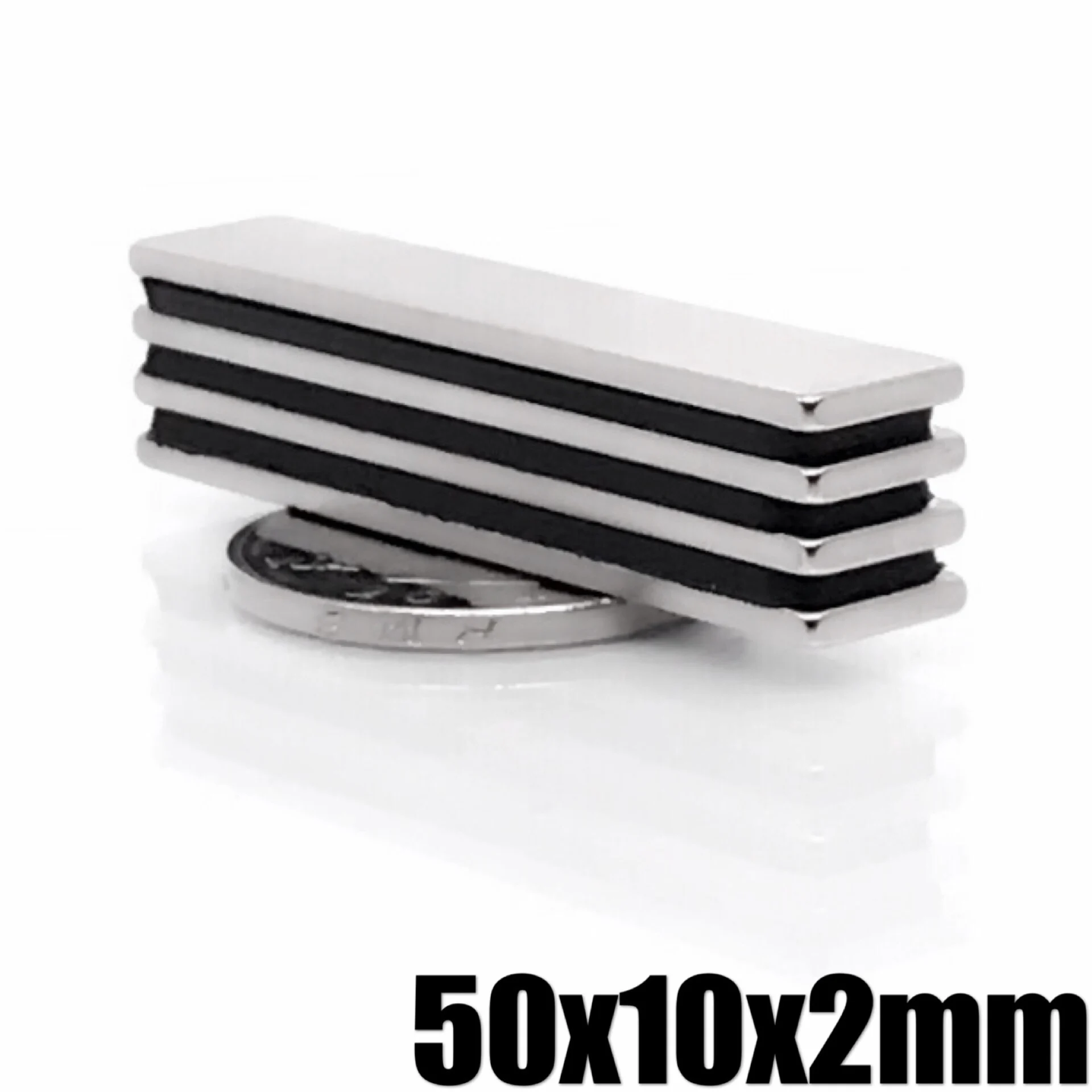 10pcs N48 Super Strong Block Magnets 50X10X2MM Rare Earth Neodymium Magnets 
