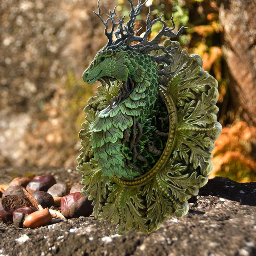 Forest Dragon Resin Statues Wall Sculpture Decor for Home Indoor Outdoor Patio Porch Garden Tree Ornaments