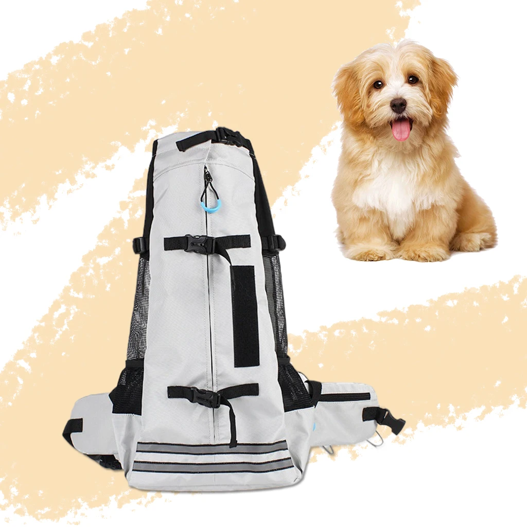 Medium Dog Carrier Backpack Pet Carrier , Breathable Corgi Bulldog Travel Bag for Walking Hiking Bike Motorcycle