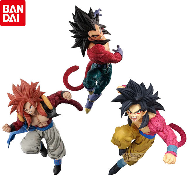 Bonecos Dragon Ball GT - Goku + Vegeta + Gogeta Super Sayajin 4 SSJ4 Super  Battle Collection Bootleg Articulado - Brinquedos