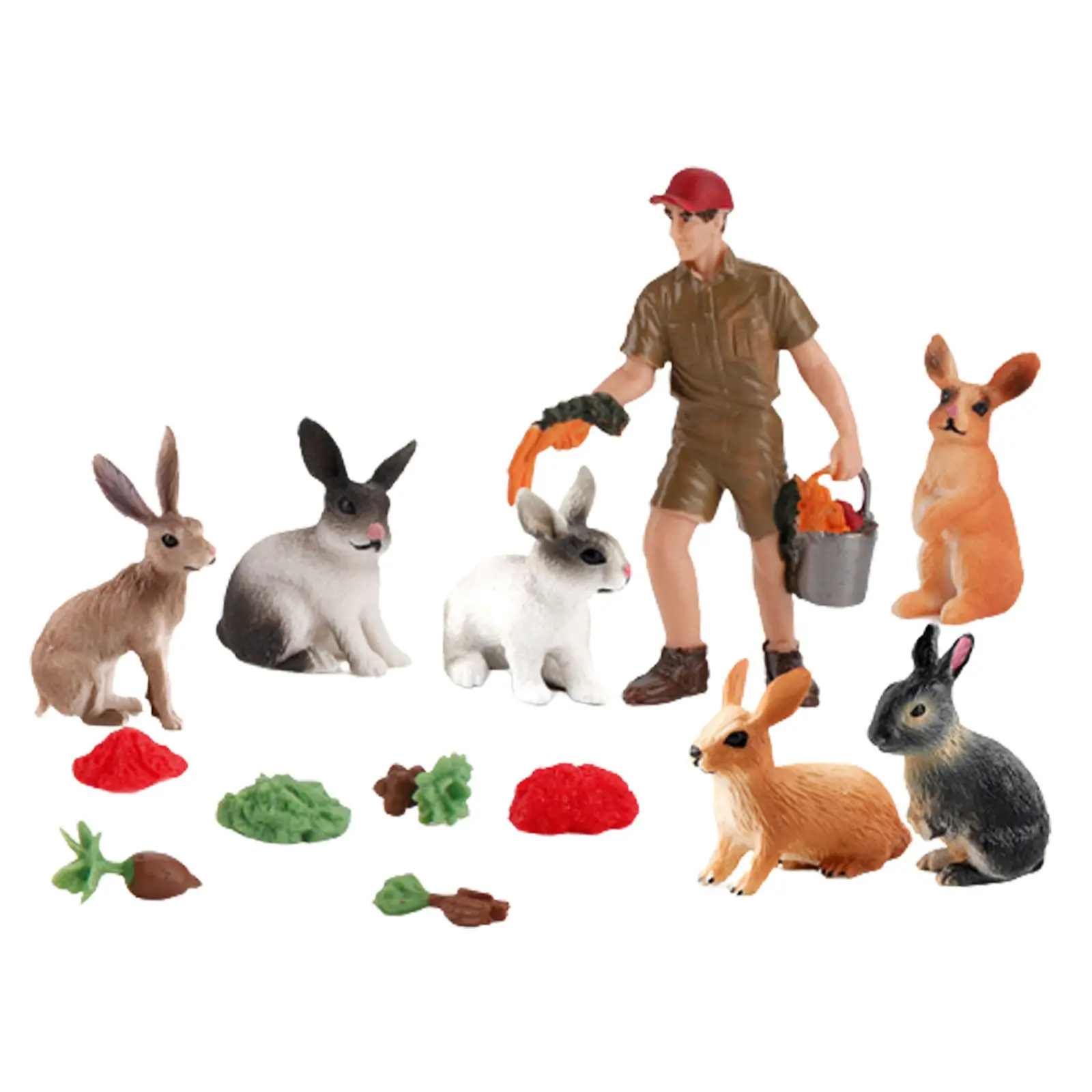 Plastic Action Figure Accessories Hand Painted Educational Toys for Kids