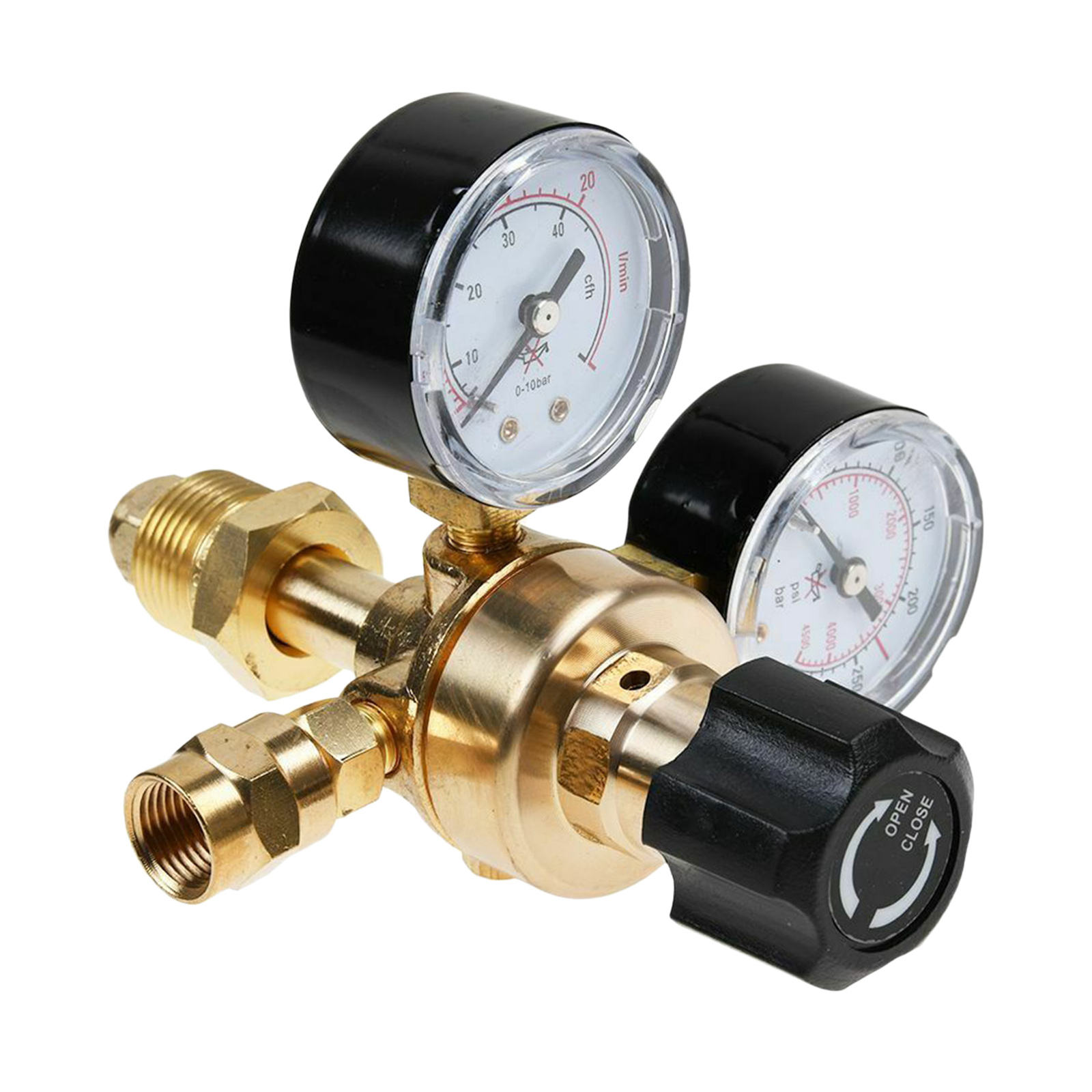 New Flow Meter Pressure Regulator Argon CO2 Pressure Reducer Pressure Reducing Valve Welding Gas , Black