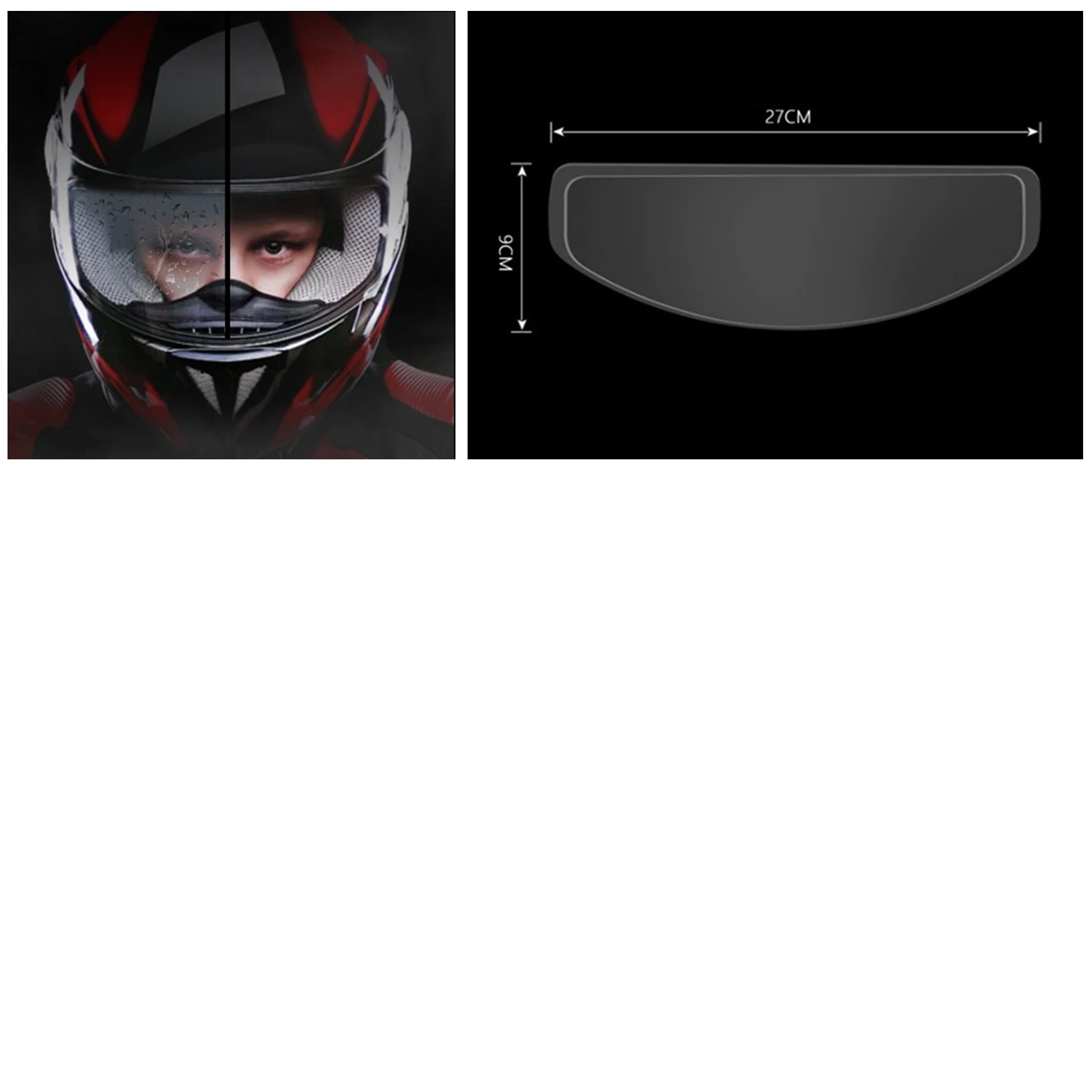 Universal Anti-fog Patch Visor Lens for Motorcycle Full Open Face Helmet Lens Anti-fog Film Motorcross Moto Lens Anti-fog Film
