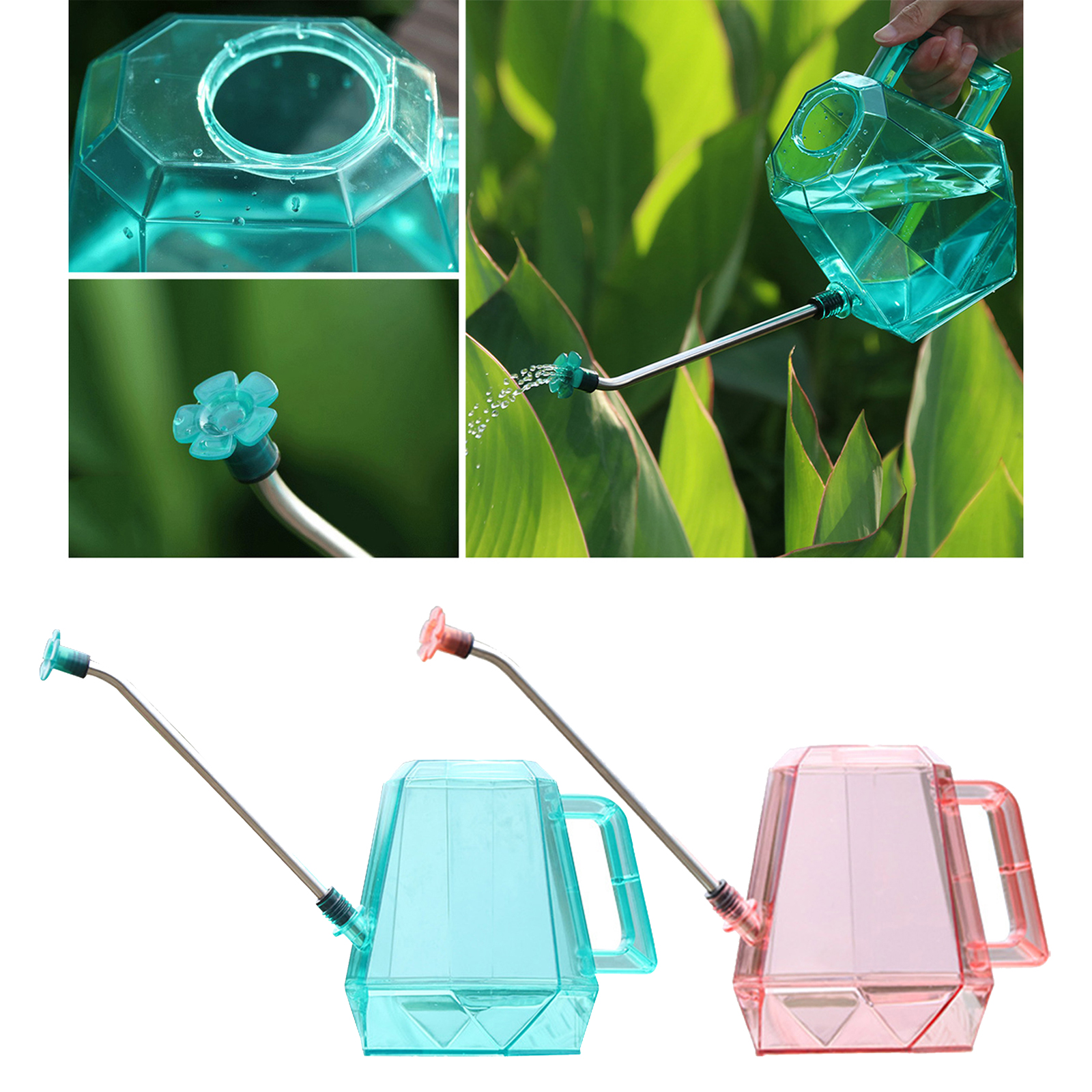 Watering Can Stainless Steel Long Mouth for Indoor Outdoor Garden House