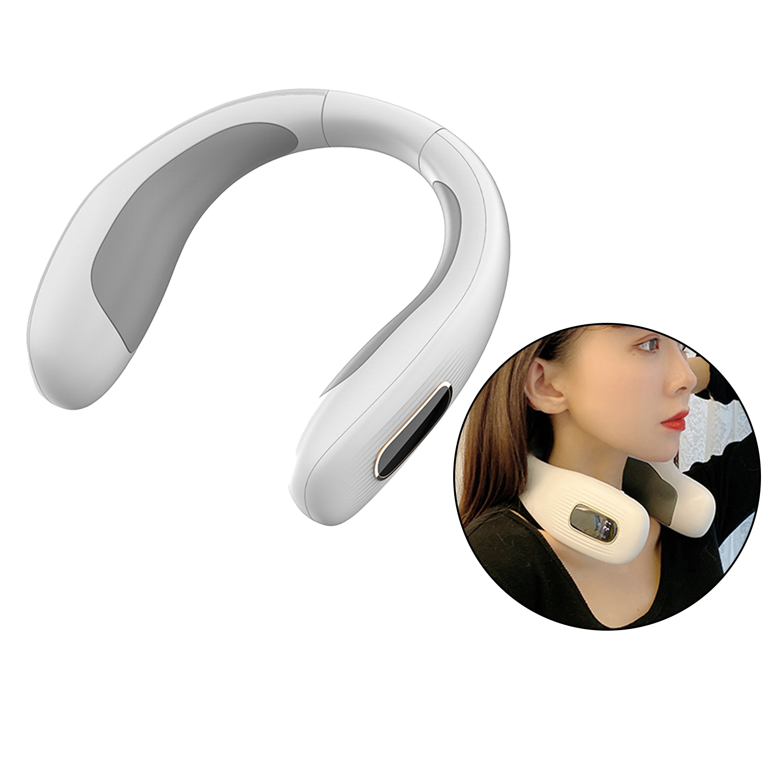 USB Rechargeable Hanging Neck Warmer Electric Heater, Digital Display, Adjustable Heat for Women Men