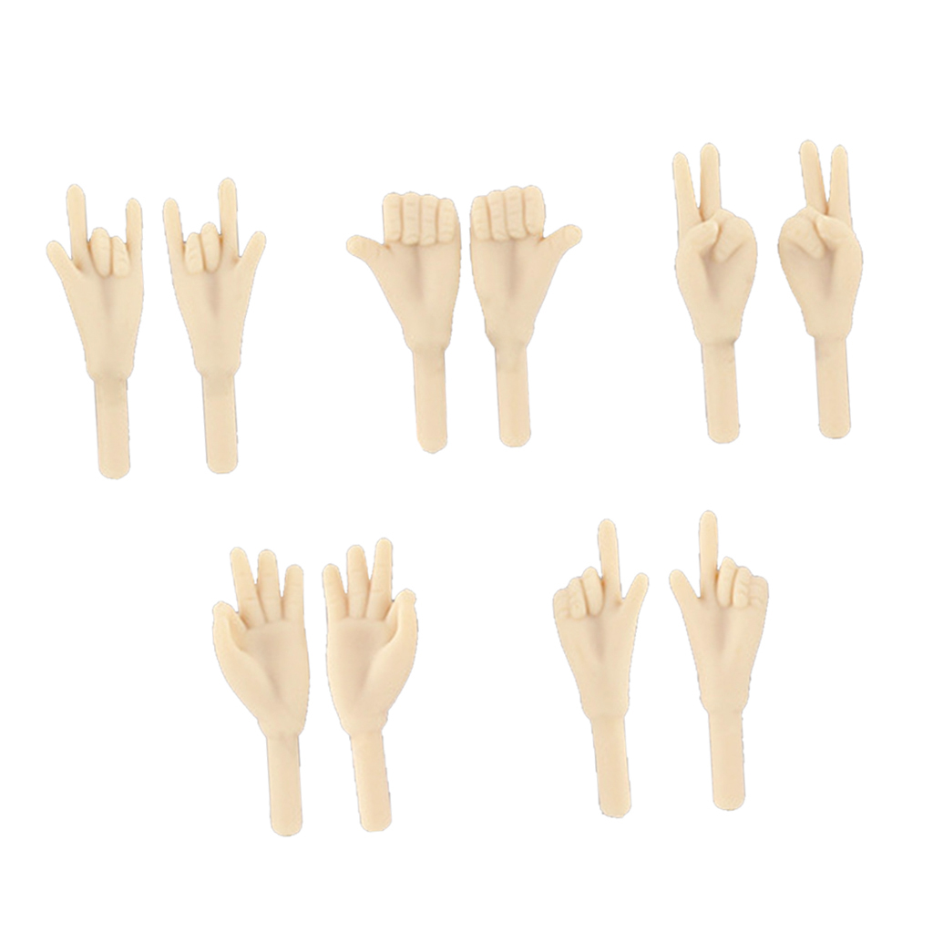 2x1/6 28 Jointed Girl Nude Doll Flexible Doll Hands for  Doll Hand