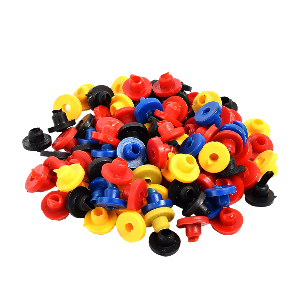 100pcs Silicone  Machine Needle Armature Bar Half Grommets Nipples Set