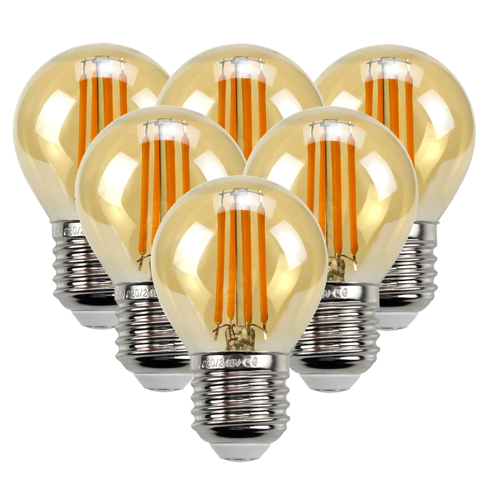 Lâmpada para Casa Sala de Estar Edison Lâmpadas Branco Quente 4w Quarto Escritório Barra 6 Pçs 5 Cheap Lâmpadas incandescentes