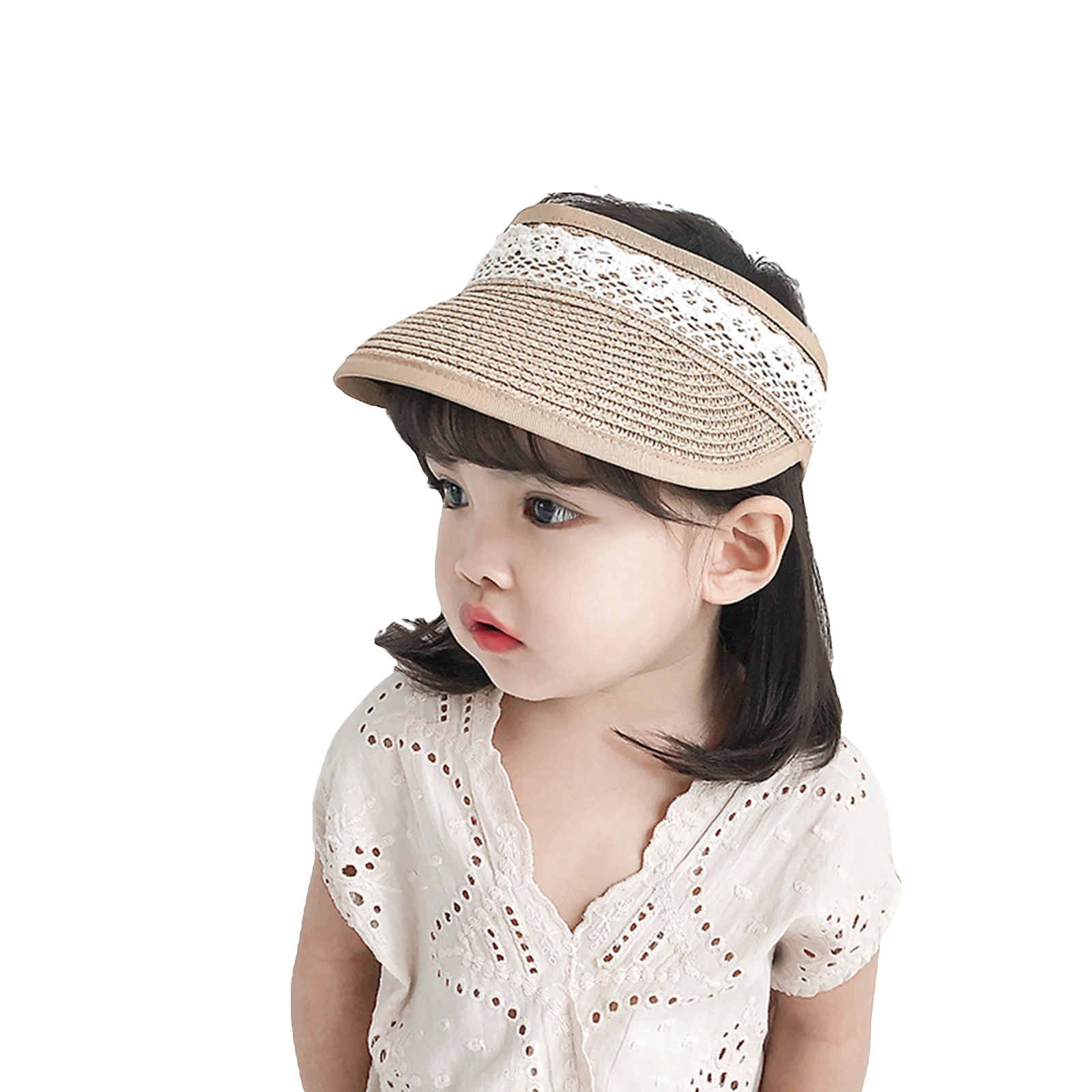 Folding Baby Hat Summer Straw Visor Cap Kids Cute Adjustable Baby Sun Hat for Boys Girls 1 PC Children Summer Sunhats child safety seat