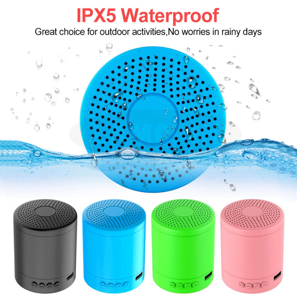 Bluetooth Wireless Speaker Waterproof Portable USB/TF/FM Radio USB Rechargeable