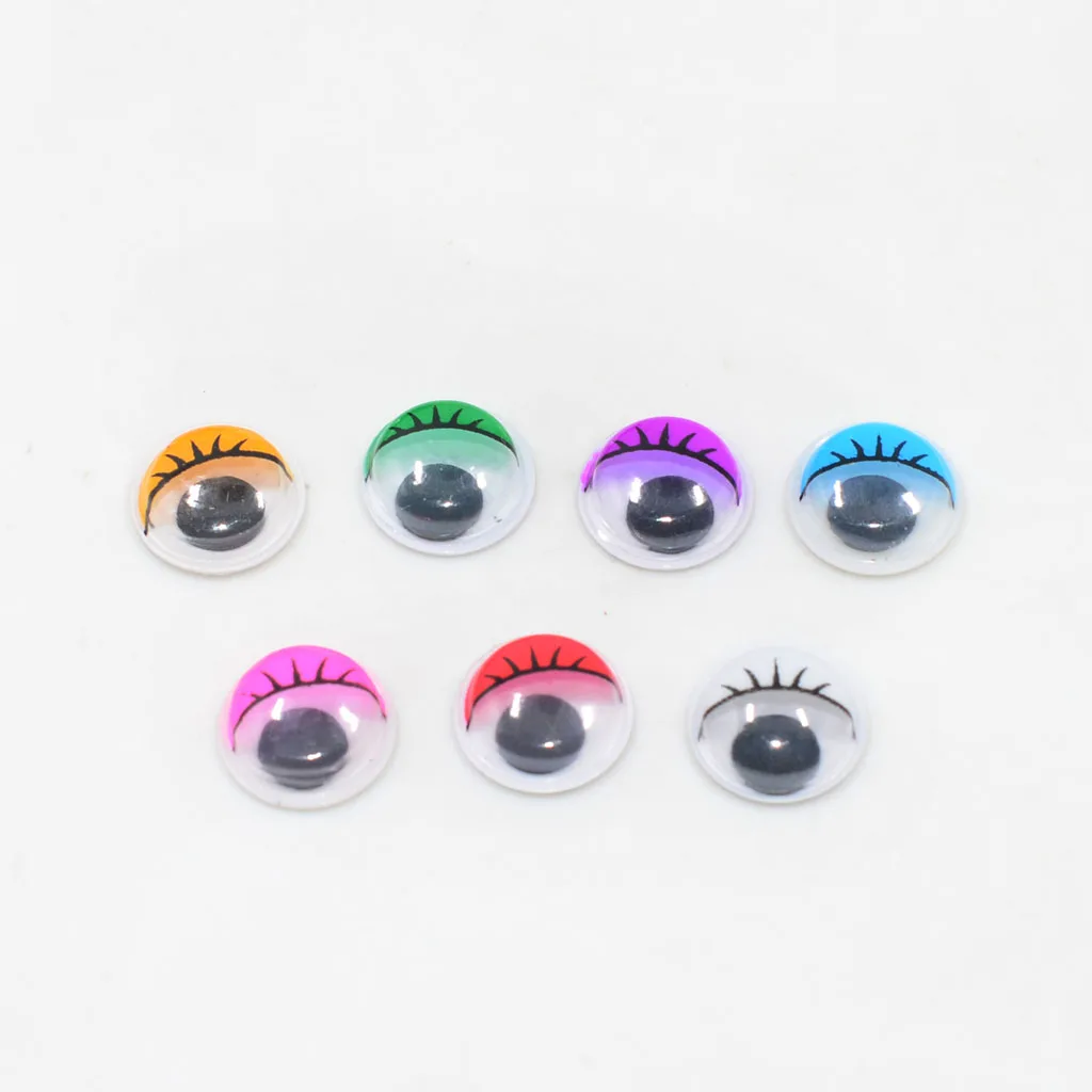 168Pc Colorful Self-adhesive Stick On Wiggly Wiggle Googly Eyelash Eyes 12mm