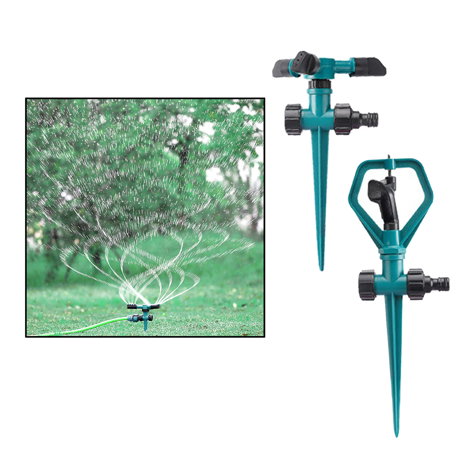 Garden Sprinkler Automatic Sprinklers 360 Degree Rotated Sprayer Covering Large Area Kids Play Fun