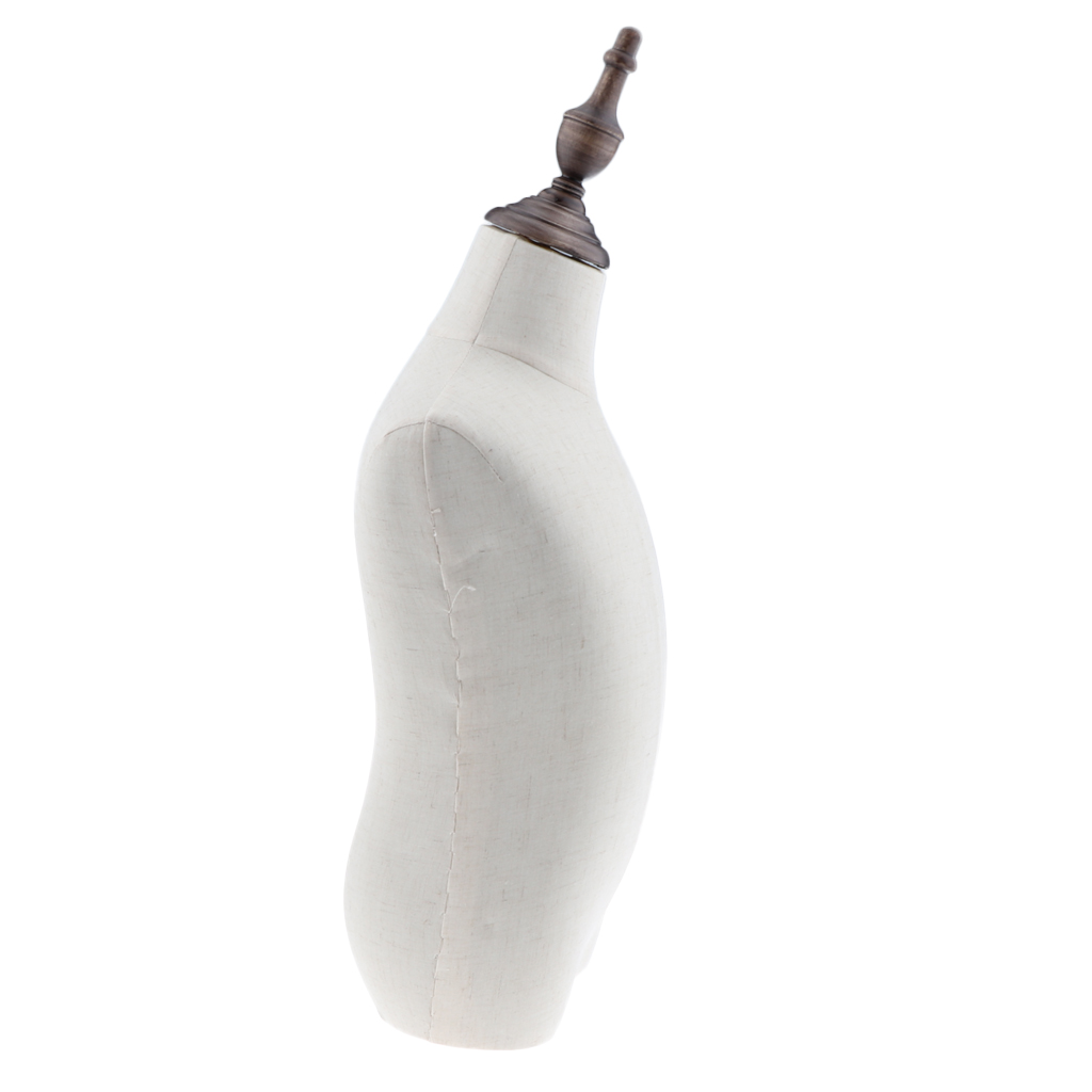 4 Year Old Child Kids Mannequin Body Torso Store Display Dress Form White Linen Fabric Cover with Mount Hole