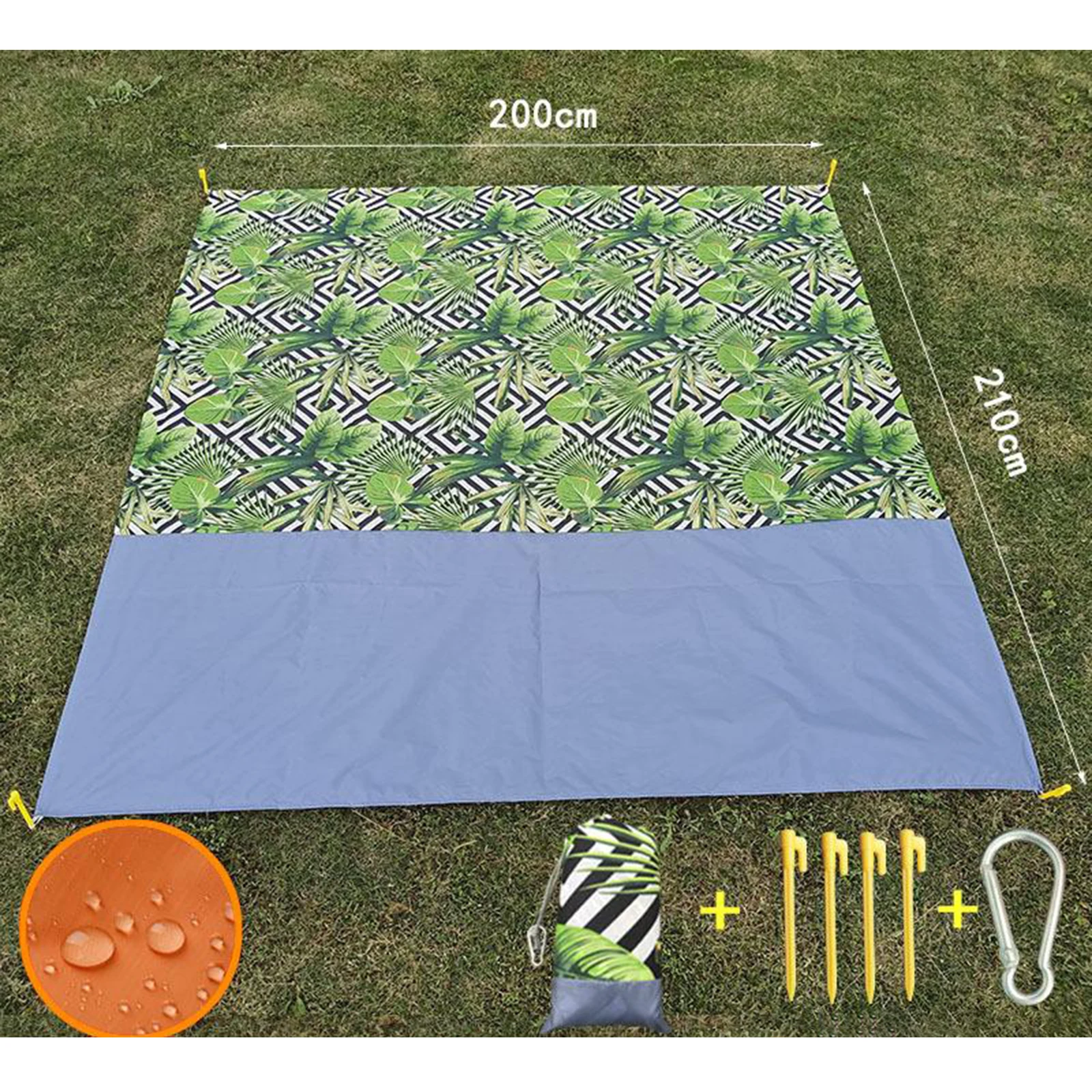Waterproof Beach Camping Pad for Outdoors Picnic Barbecue Travel Rug Blanket