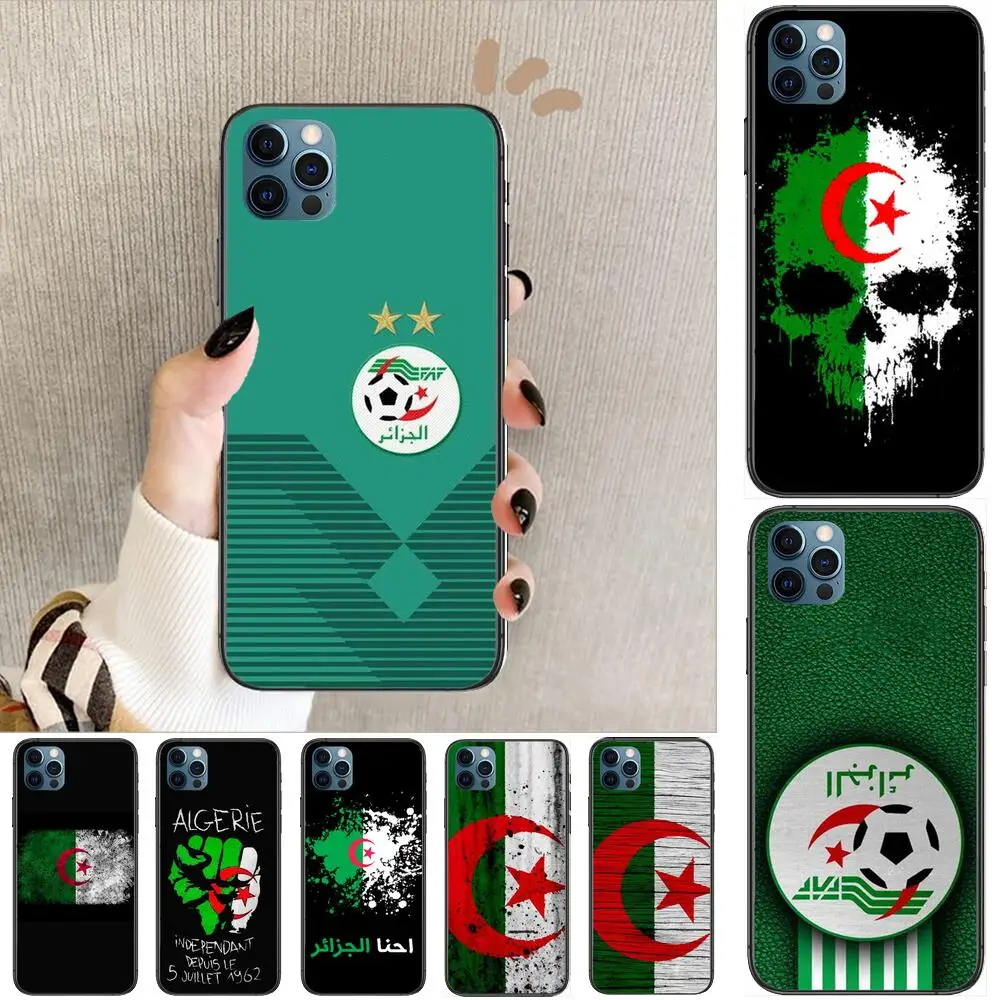 iphone 12 mini  case Algeria Flag Phone Cases For iphone 12 Pro Max case 11Pro Max 8PLUS 7PLUS 6S iphone XR X XS  mini mobile cell funda case iphone mini 12