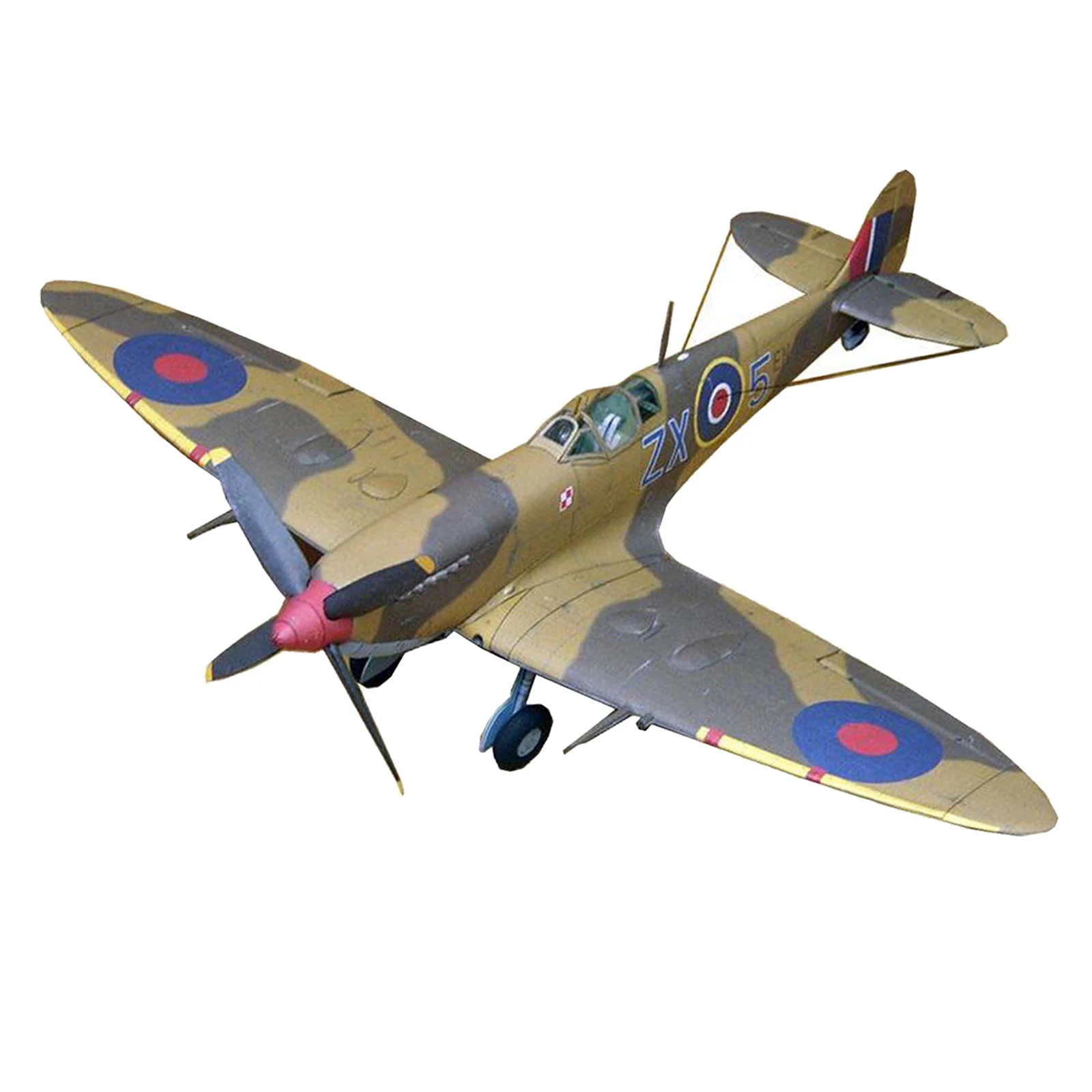 1:33 Papier Spitfire Fighter Modellbausatz Flugzeug Home Desktop Decor
