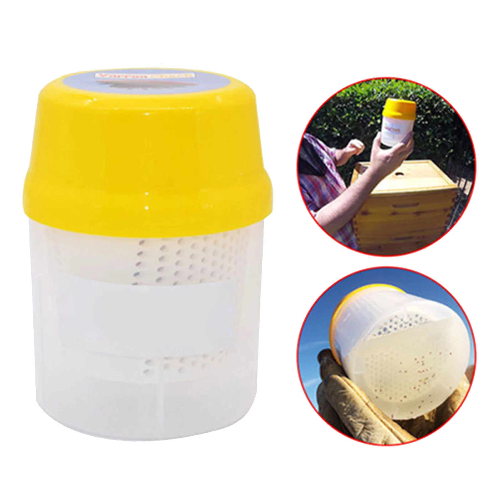 Plastic Varroa Shaker Counting Mite Killer Measuring Bottle for Beekeeper Beehive Bees Beekeeping Equipment Tool