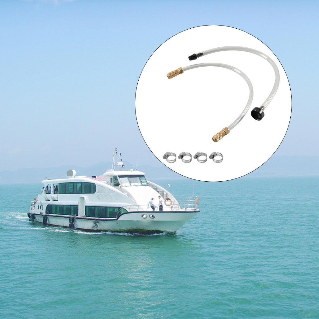 Set of 2 Bleed Tube Filler Kit Exhaust Kit Bridge Tube & Hose Fit for Seastar Hydraulic Steering Systems Inboard/Outboard