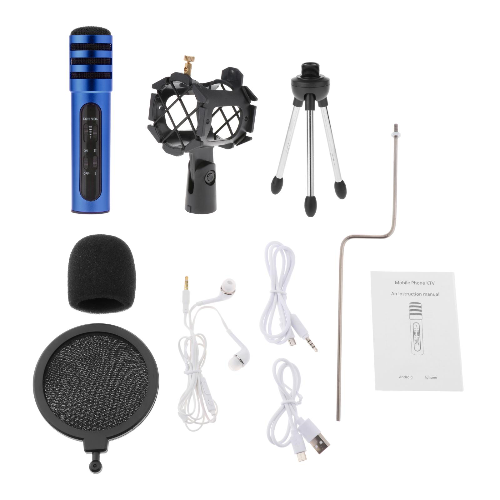 Handheld Microphone Karaoke Microphone Stand Condenser Phone Tripod Wireless Microphones Mic Microphone Systems