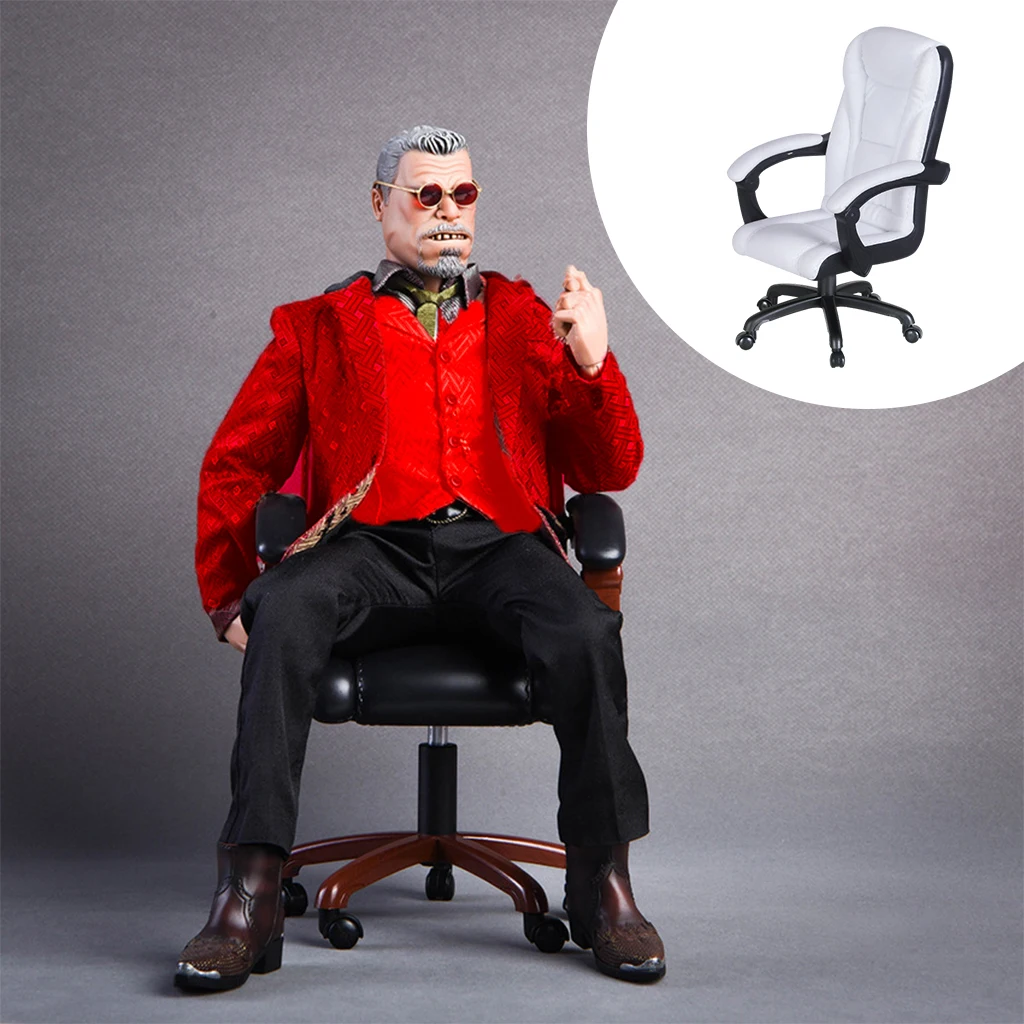 1/6 Plastic Mans Soldier Swivel Chair Army Plastic Office Chair for 12`` HT Action Figure