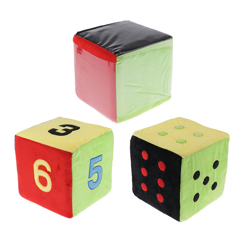 20cm Big Plush Cubes Children Stuffed Toys Cubic Cushions Cushions Sofa Decor