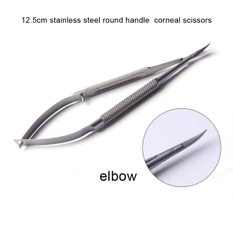 Best of 12.5cm Stainless Steel Round Handle Elbow Corneal Scissors Micro Scissors With Round Handle Reviews & Tips