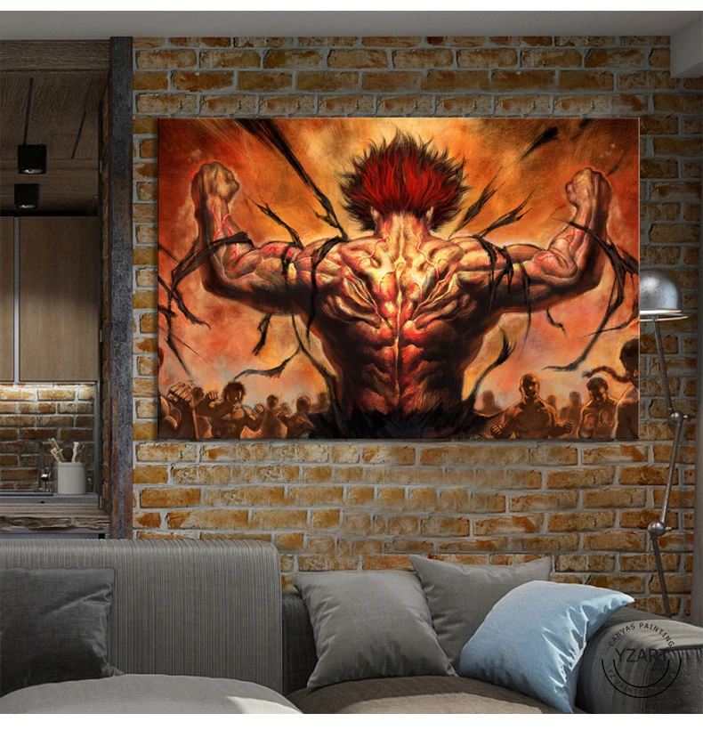 Quadro e poster Baki vs Yujiro - Quadrorama