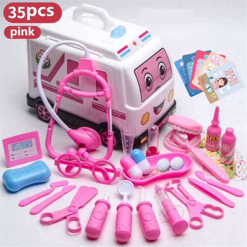 Brinquedo para a Criança do Bebê Meninas Role Play Médico Jogo Medicina Simulação Dentista Tratar Dentes Fingir Jogar Crianças 50le 35 - 45 Pçs 3 Cheap Brinquedos médicos