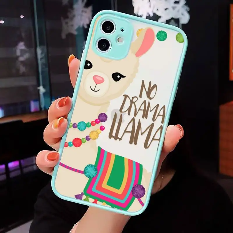 iphone 11 case with card holder Lovely Lama Llama Alpacas Phone Cases matte transparent  For iphone 7 8 11 12 13 plus mini x xs xr pro max cover xr cases