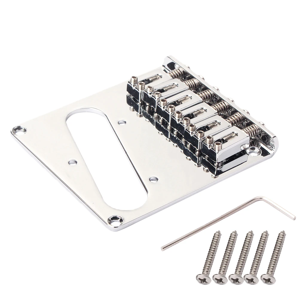 6 Saddles Electric Guitar Bridge Assembly For   Style Guitar
