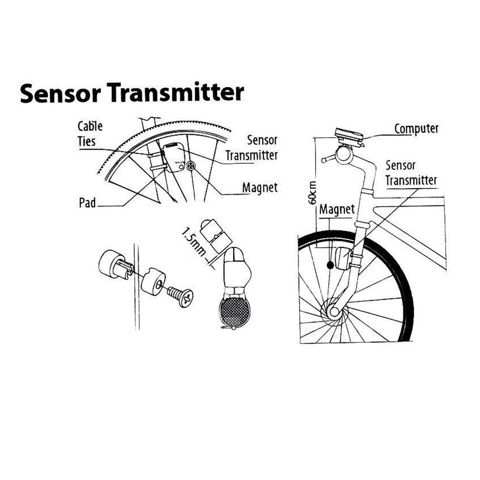 Universal Bike Wireless LCD Digital Odometer Speedometer Tachometer Gauge Meter