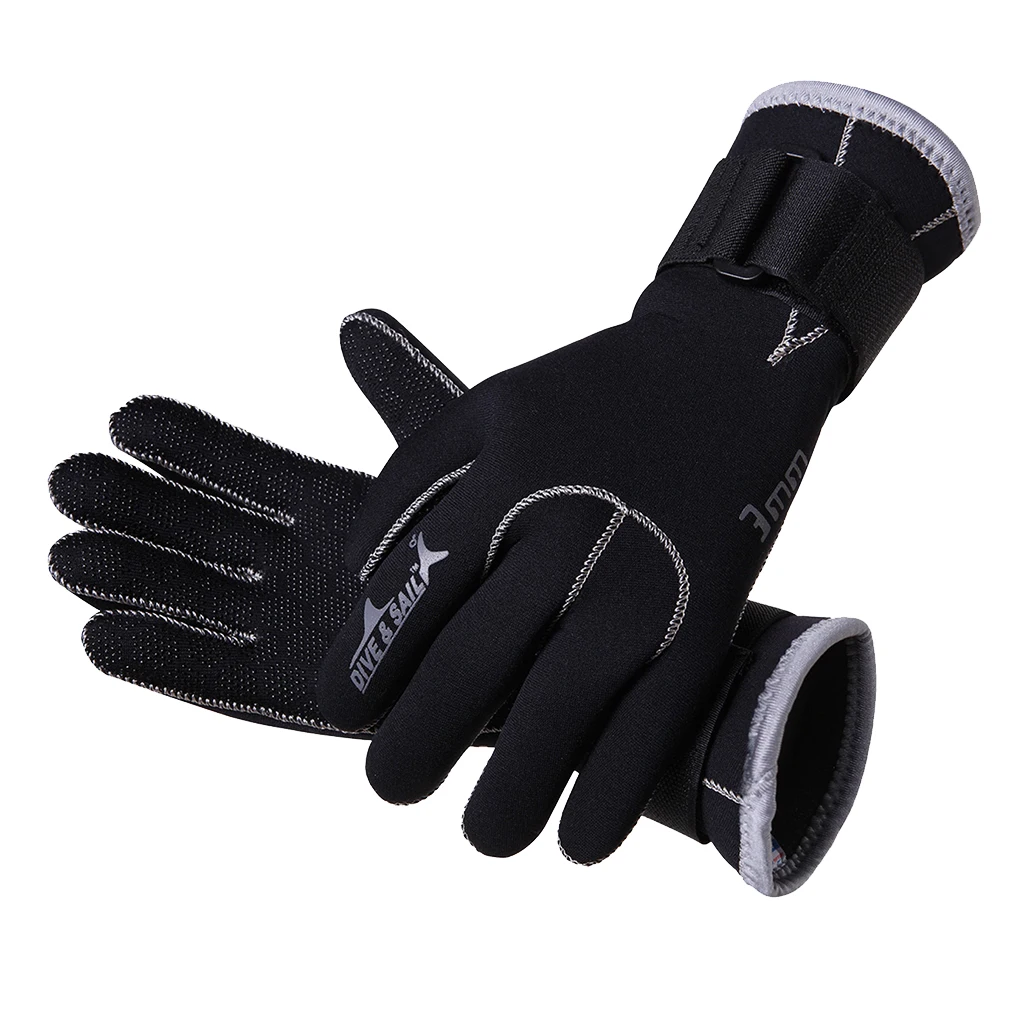 1 Pair Scuba Diving Gloves Men Women Waterproof Touchscreen, Five Finger Water Winter Fishing Snorkeling Mittens