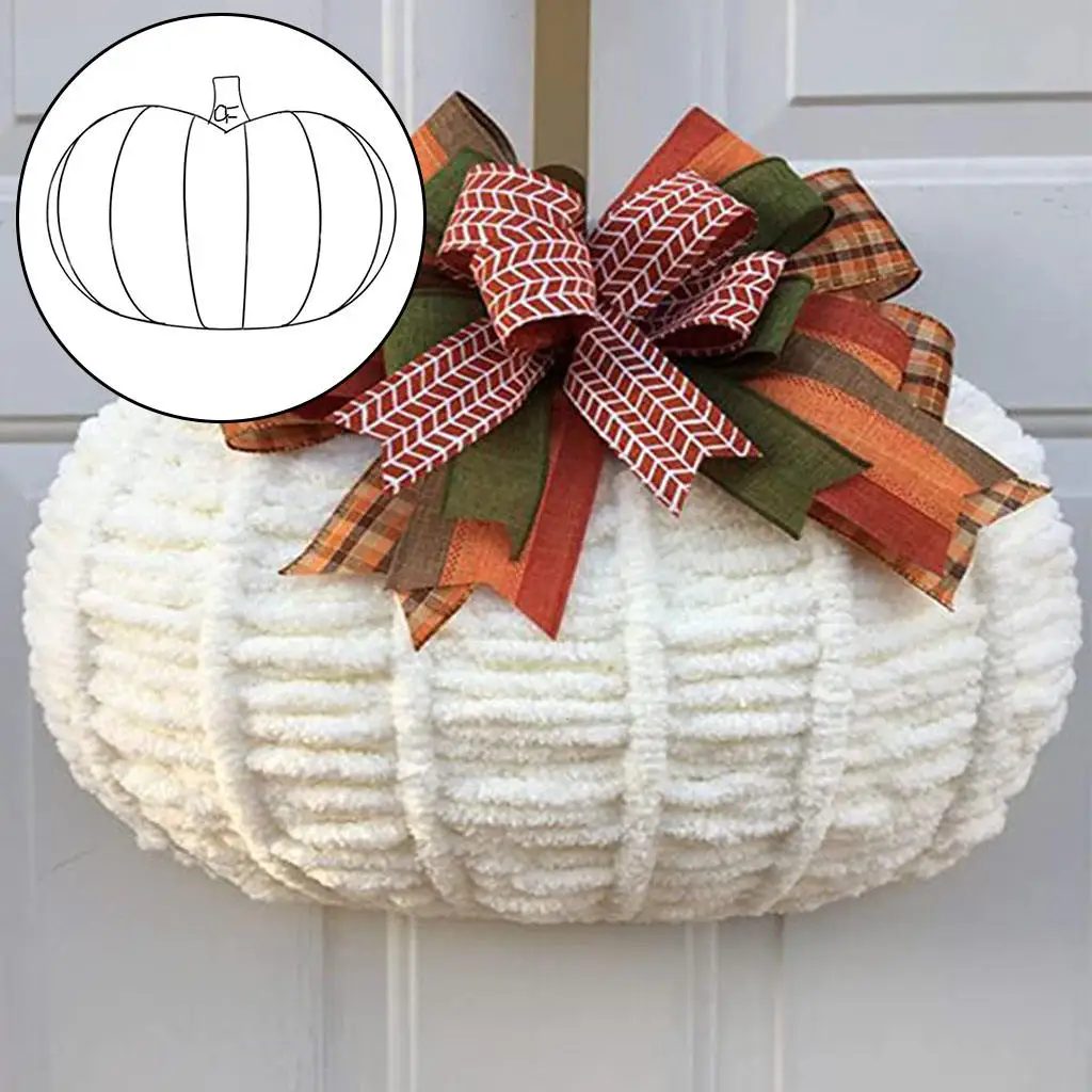 Wire Wreath Frame Metal Pumpkin Wreath Form Making Rings for Thanksgiving Halloween Party Home Decoration DIY Floral Crafts