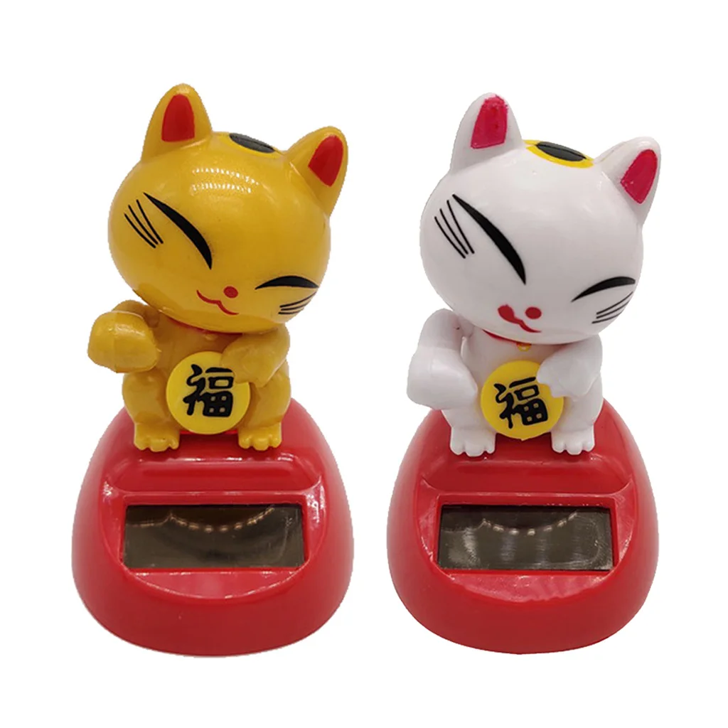 Solar Powered Lucky Cat Dancing Ornament  Toy Home Decor
