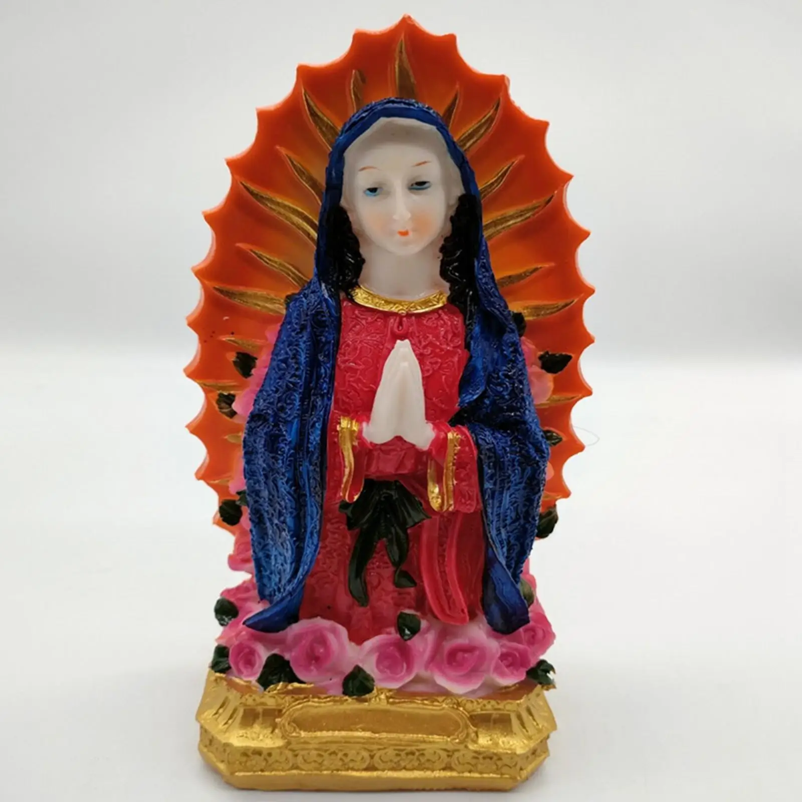 Our Lady Virgin Mary Figurine Collection Praying Christian Statue Sculpture for Garden Desktop Office Indoor Decoration