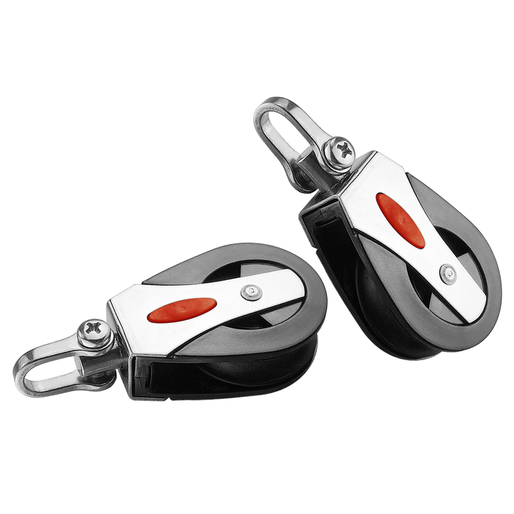 2Pcs New Maine Sailing Sailboat Bearing Pulley Universal Head Boat Hardware
