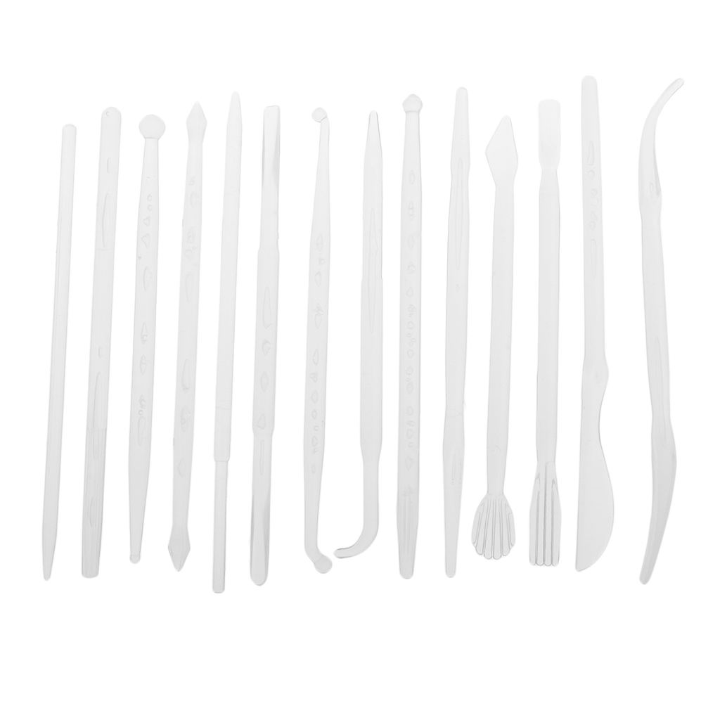 14x Plastic Polymer Clay Sculpture Tools Clay Sculpting Wax Carving Modeling